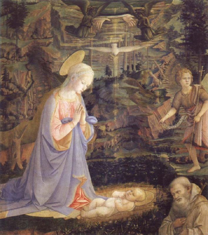 Fra Filippo Lippi Adoration of Child with St.Bernard China oil painting art